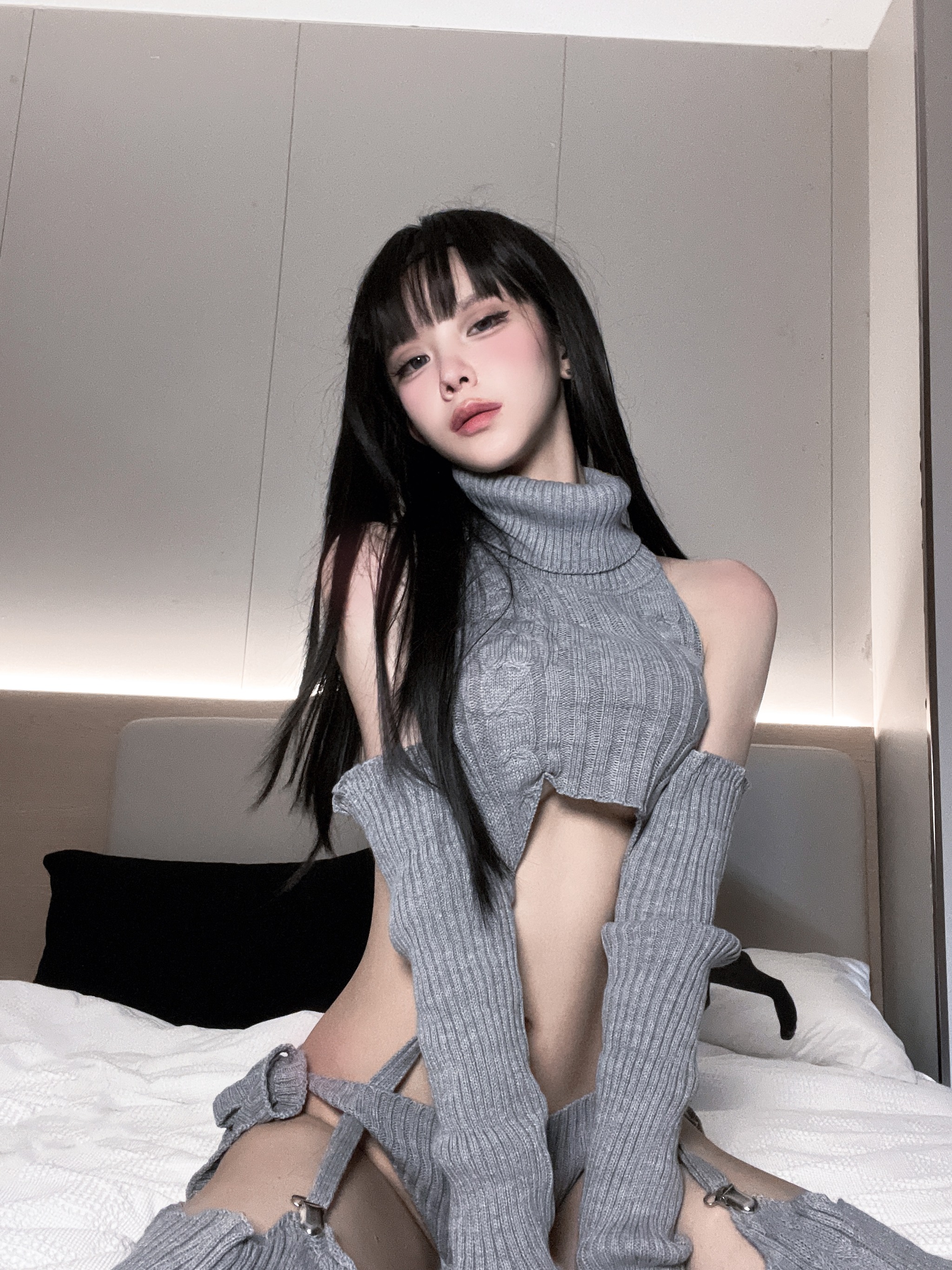果咩酱w - NO.048 灰灰毛衣[23P2V]-XikXak